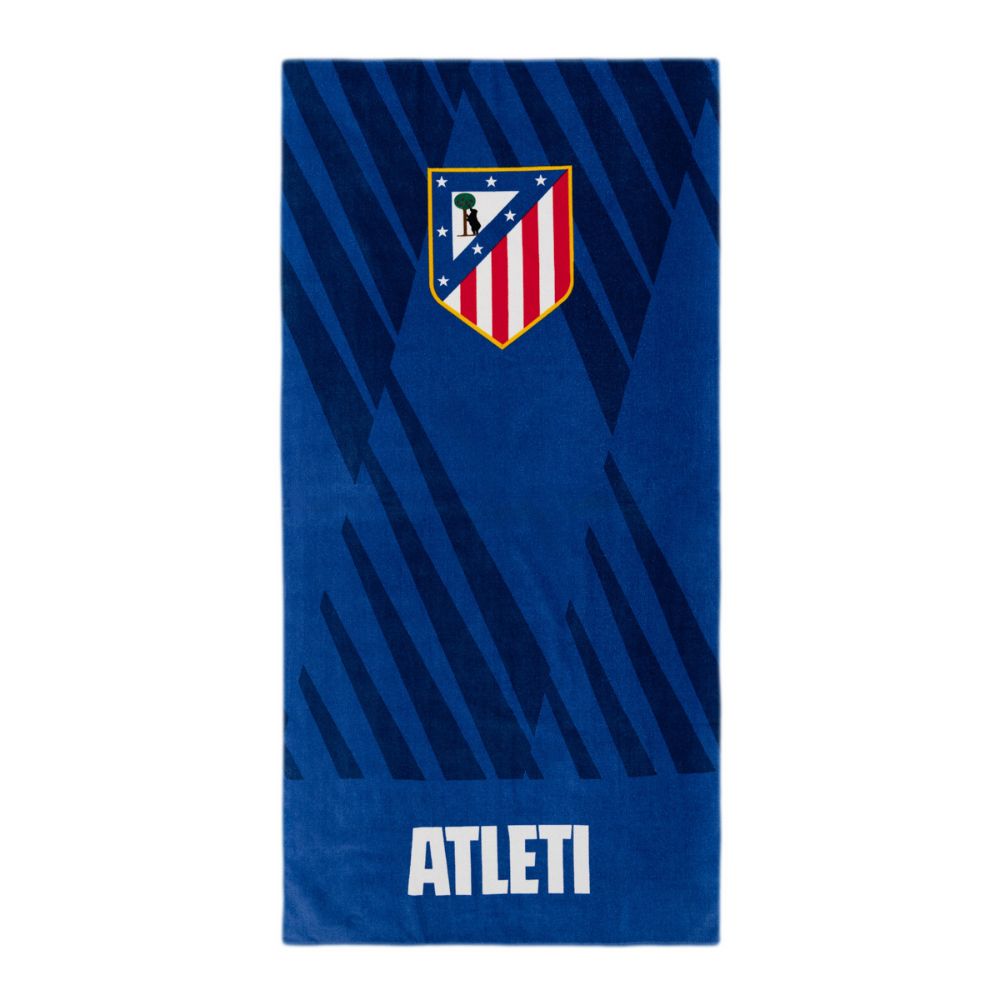 Blue Beach Towel with Atleti Stripes image number null